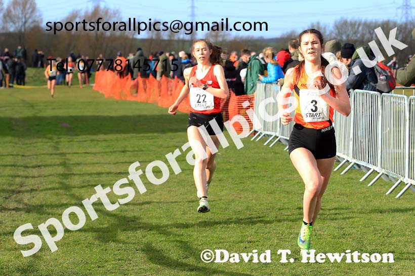 Womens under-20s 2022 Northern Cross Country Champs., Pontefract. Photo: David T. Hewitson/Sports for All Pics